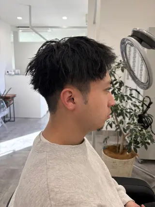 ショート パーマ メンズ 💝似合わせカット& カラーUruna💝のヘアスタイル