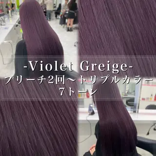 ロング カラー ヘアアレンジ 🫧透明感ラベンダー 似合わせ🫧あい🫧のヘアスタイル