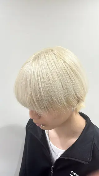 カラー メンズ ブリーチ予約率90% 以上✨森山陽向のヘアスタイル