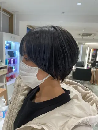 ショート カラー 長町/酸性ストレート /曲がる縮毛矯正のヘアスタイル