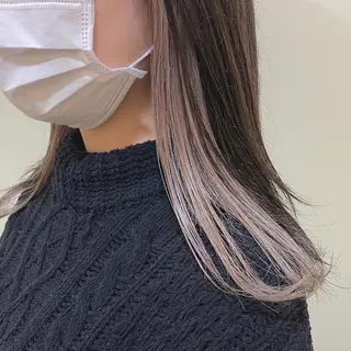 セミロング カラー ANNA /艶髪/ハイトーンのヘアスタイル