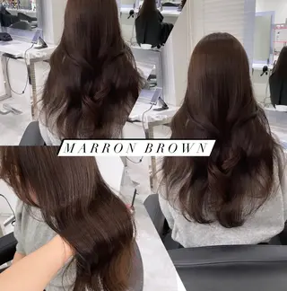 セミロング カラー ヘアアレンジ Ella所属・nana【艶髪】/ レイヤー/縮毛矯正のヘアスタイル