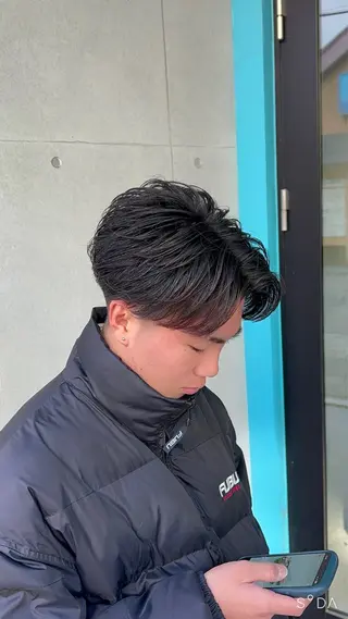 ショート メンズ 湘南のパーマ職人 🔥清水琉葵🔥のヘアスタイル