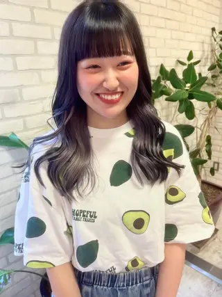 セミロング カラー ヘアアレンジ ブリーチなし/ レイヤー🌿runaのヘアスタイル