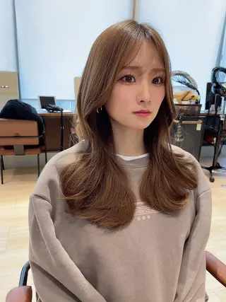 ロング カラー レイヤーカット顔周り /アレンジ伊藤彪真のヘアスタイル