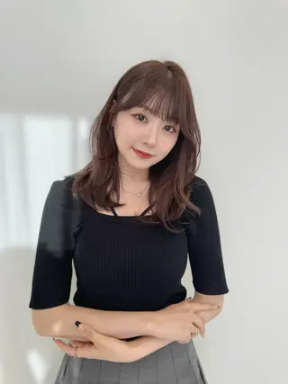 ミディアム カラー COA GINZA 空也/前髪/顔まわりのヘアスタイル