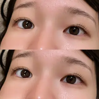 マツエク・マツパ 透明感カラー/顔周り カット/レイヤーにかのヘアスタイル