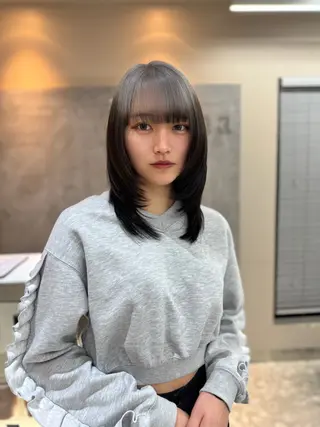 ミディアム カラー Zina梅田茶屋町所属・Mayu💖 Zina梅田茶屋町のヘアスタイル