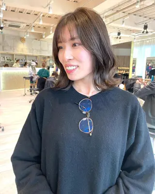 ミディアム カラー パーマ ヘアアレンジ GRAND OMOTESANDOのヘアスタイル