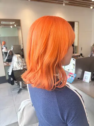ミディアム ️🩵RINKA/ ハイトーンカラー🩵のヘアスタイル
