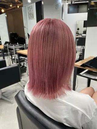 ミディアム カラー 韓国/ハイトーン/ ボブ🎀MIKU🎀のヘアスタイル