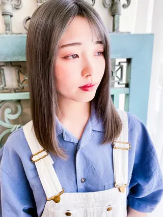 ミディアム カラー パーマ ヘアアレンジ メンズ 表参道Lise おおいしおりのヘアスタイル