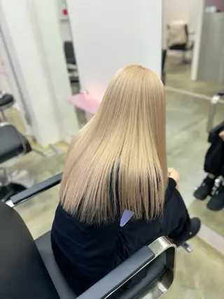 カラー 田中麻鈴/ハイトーン /ミルクティーのヘアスタイル