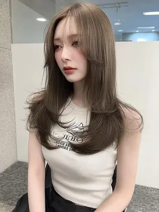 セミロング 縮毛・髪質改善🩰 mai🐰ྀི🤍のヘアスタイル