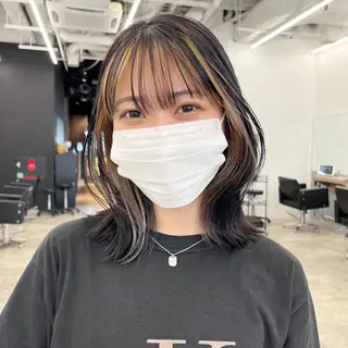 ミディアム カラー SYUK高円寺所属・ベージュ/暖色カラー /ボブ/ミカのヘアスタイル