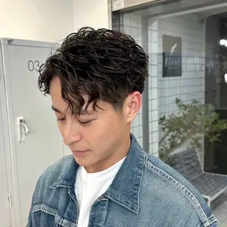 ショート パーマ メンズ ⭐️メンズカラー⭐️ No1二田健吾‼️のヘアスタイル