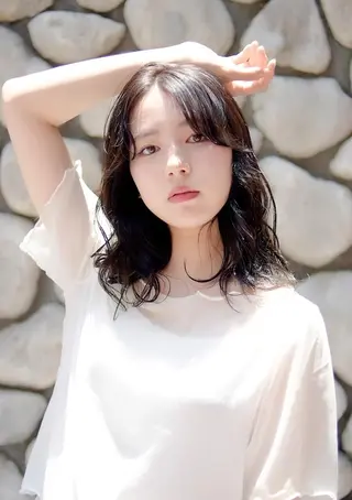 カラー セミロング ba_boo 福岡店のヘアスタイル