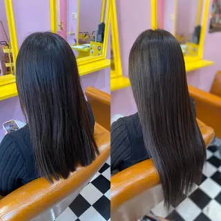 セミロング チビ編み込みエクステ どぅ〜す/YUIのヘアスタイル