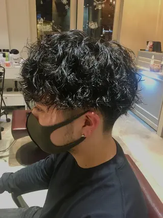 ショート パーマ メンズ 🦩パーマン🦩佐藤 航太のヘアスタイル