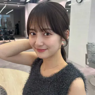 ミディアム 透明感カラー/ レイヤー🪽千優のヘアスタイル