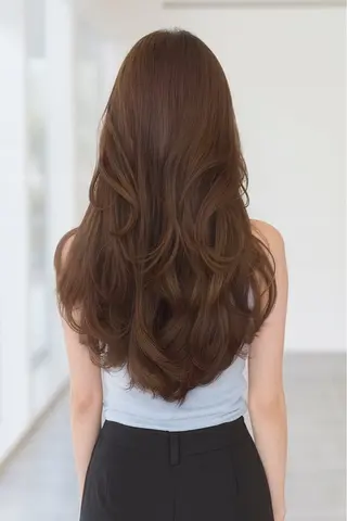 セミロング カラー 艶髪レイヤー屋さん 大澤竜馬のヘアスタイル