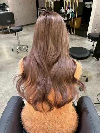 セミロング 髪質改善 Noe心斎橋店のヘアスタイル
