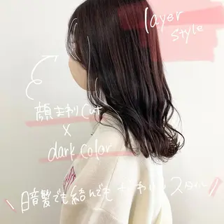 ミディアム カラー お洒落パーマ/ 艶カラー/michiのヘアスタイル