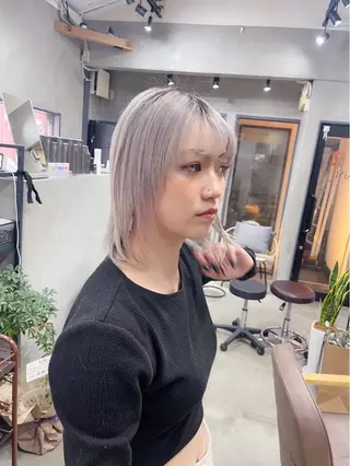セミロング カラー AiM 大名　似合わせカットのヘアスタイル