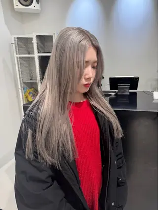 ロング カラー ヘアアレンジ 艶ハイトーン/ヘア アレンジAYAKAのヘアスタイル