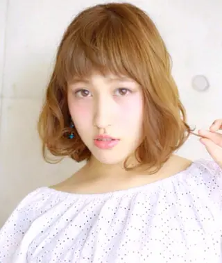 ミディアム カラー パーマ Lumderica(ラムデリカ)所属・横浜/元町/石川町 ラムデリカYUKAのヘアスタイル