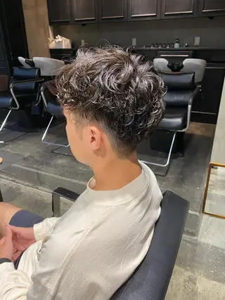 ショート パーマ メンズ Agu hair lore沼館店所属・八戸パーマ/メンズパ ーマ/シンゴ。のヘアスタイル