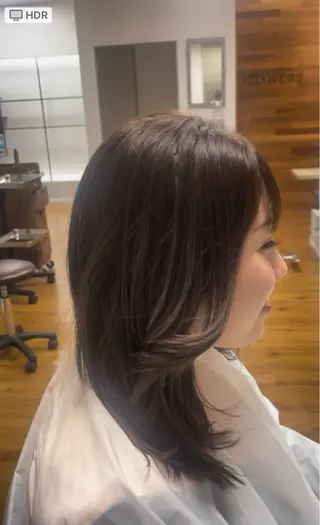 ミディアム カラー 松本 朝野のヘアスタイル