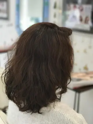 セミロング カラー 山内 聡史のヘアスタイル