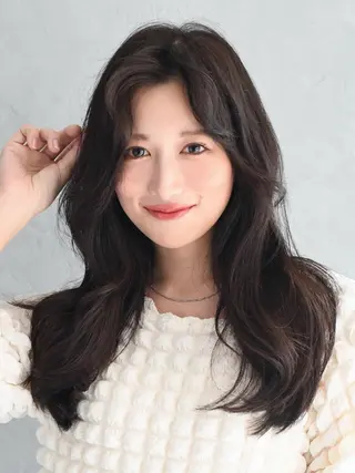 ロング カラー パーマ 💎ハイライトカラー /髪質改善カラー💎のヘアスタイル