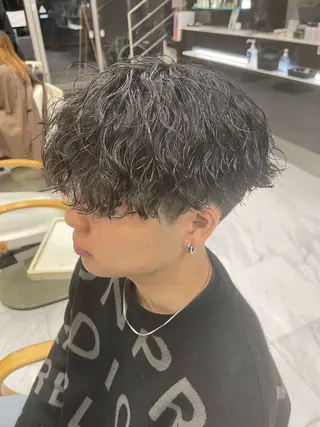 ショート パーマ メンズ ❄️メンズカット 落合諒❄️のヘアスタイル