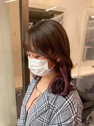 セミロング カラー ヘアアレンジ 🫧暗髪/ハイトーン 🫧RYUTA🫧のヘアスタイル