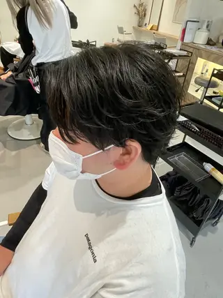 ミディアム パーマ 樋口 令惟のヘアスタイル