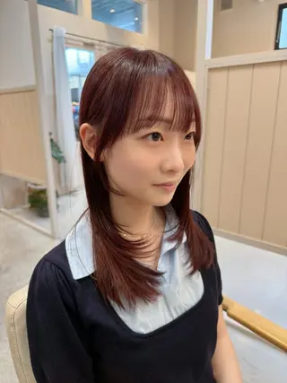 セミロング 原田 大希のヘアスタイル
