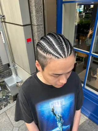 ヘアアレンジ メンズ ブラックヘア🧜‍♂ 😈itsuki👿のヘアスタイル