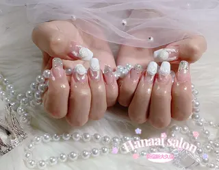 ミディアム Hanaai salon あまねのネイルデザイン