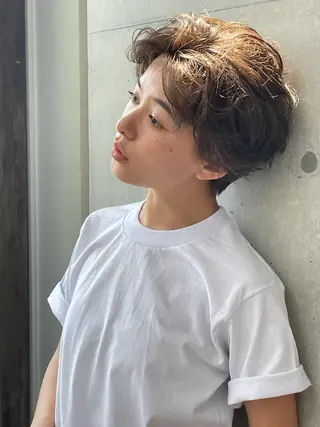 ショート パーマ 高橋 りかのヘアスタイル