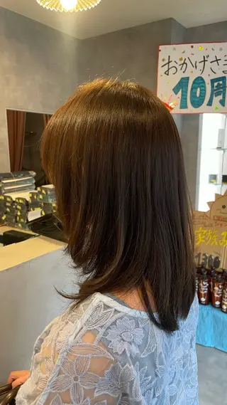 ミディアム 白髪ケア  BAUM まやのヘアスタイル