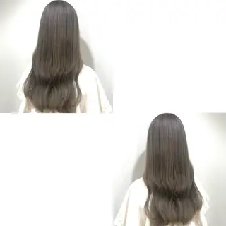 ロング カラー 青沼夏未/オリーブ/ 寒色カラーのヘアスタイル