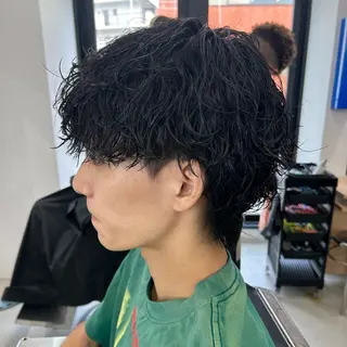 パーマ メンズ 安達 脩人のヘアスタイル