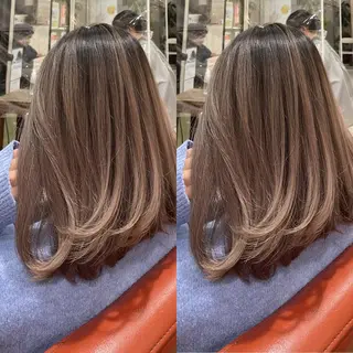 ミディアム Y Uのヘアスタイル