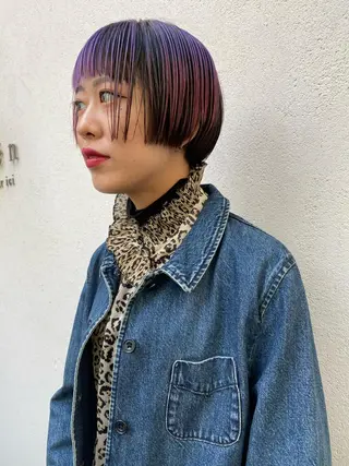 ショート カラー cie所属・ボブ/ミニボブ 透明感カラーkadoのヘアスタイル