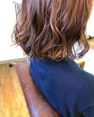 ミディアム カラー パーマ ヘアアレンジ ❣️倉敷❣️美髪 カラー能登一成のヘアスタイル
