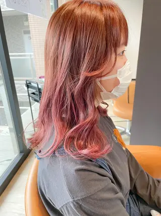 セミロング カラー 髪質改善/ブリーチ 田代 龍我のヘアスタイル