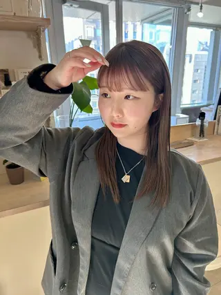 セミロング カラー 🍑暖色/ヘアセット NANOHA🍑のヘアスタイル