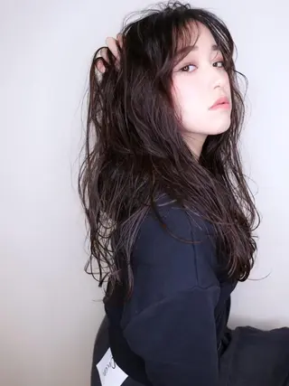 セミロング ブリーチ/ヘアケア/ 艶髪/イギチハルのヘアスタイル